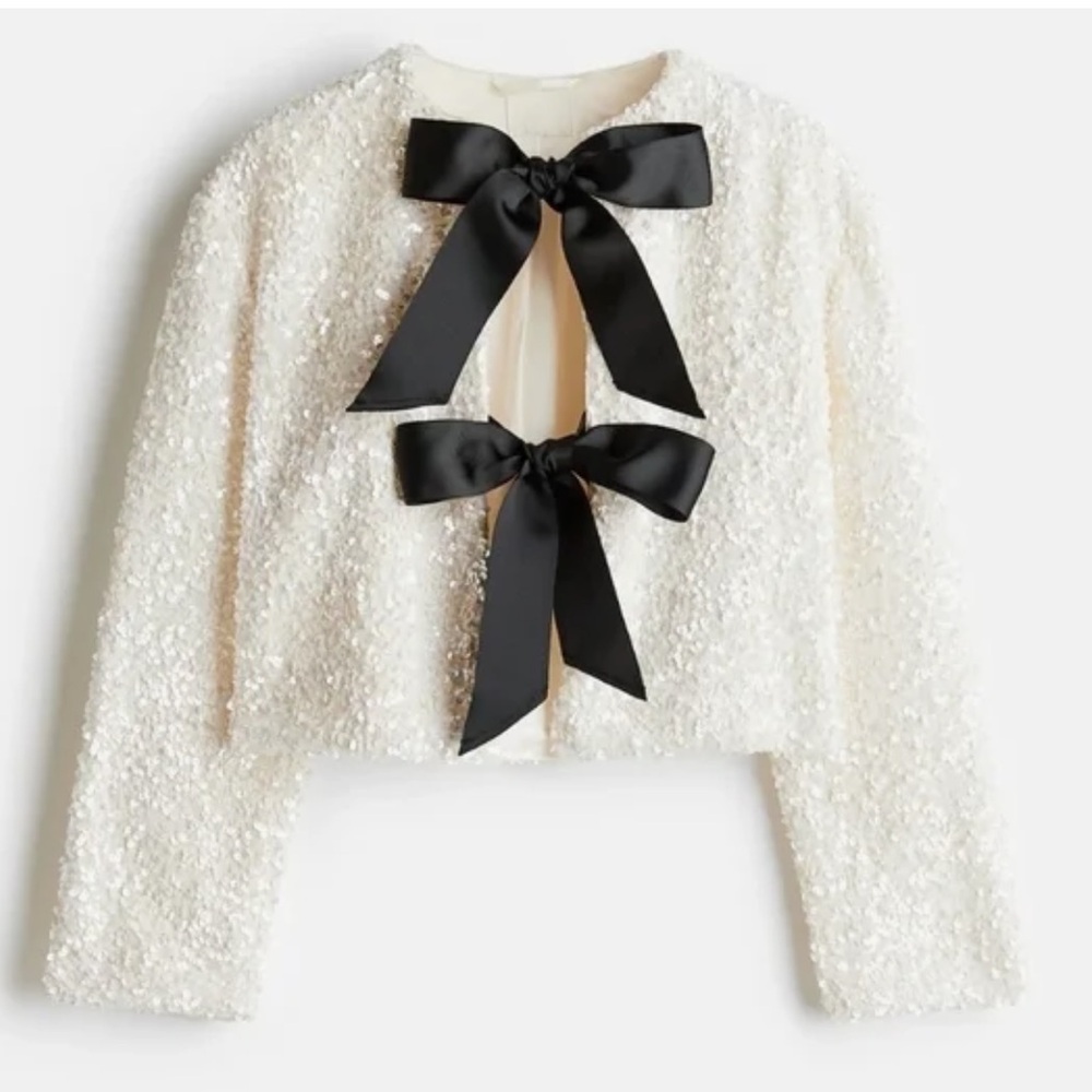 H&M White Sequined Jacket